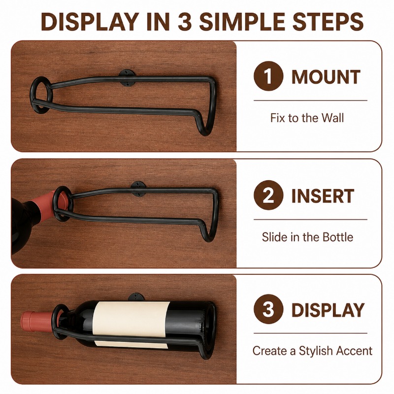 Wall‑Mounted Metal Wine Rack M - đánh giá và giá Wine Beer Rack