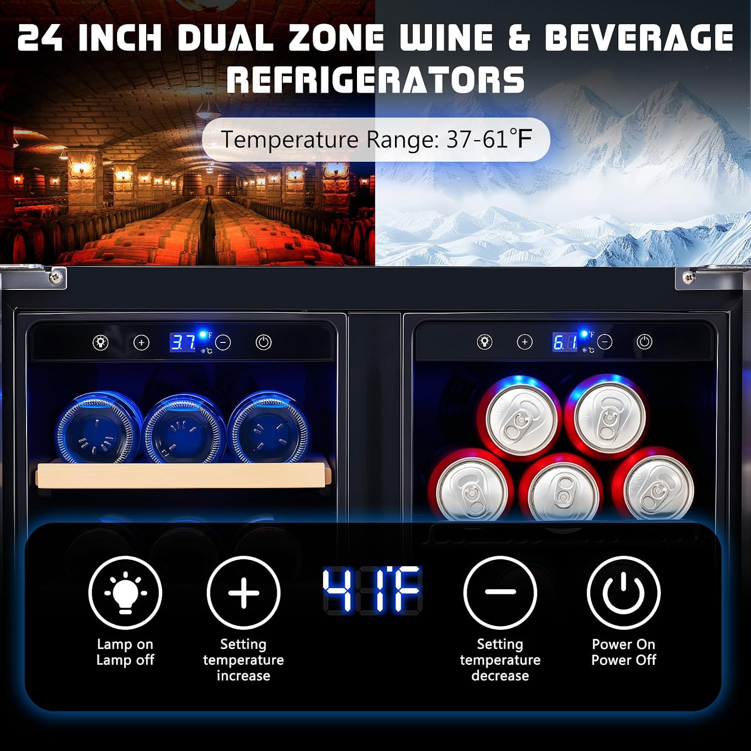 Beverage Refrigerator, 24-Inch - đánh giá và giá Wine Beer Dual Zone