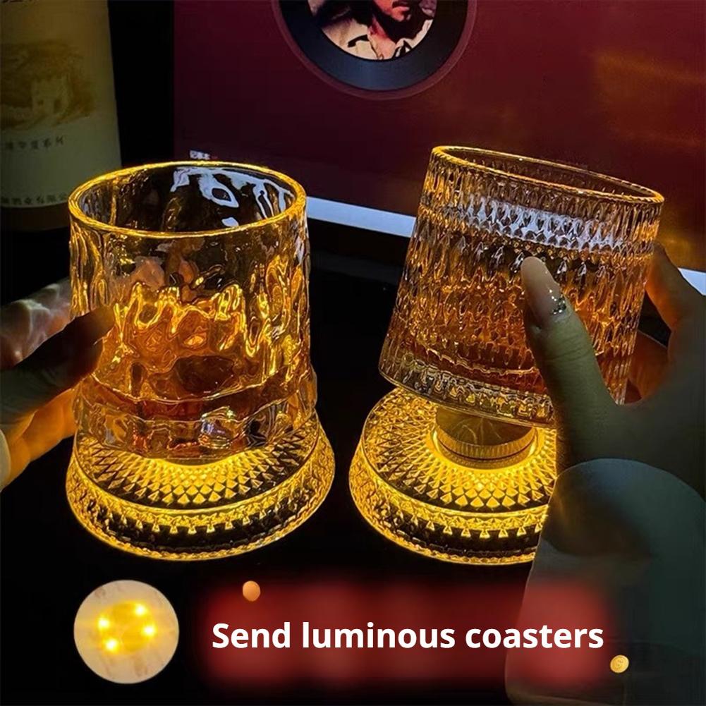 Rotating Whiskey Glass Creativ - đánh giá và giá Wine Beer Glass