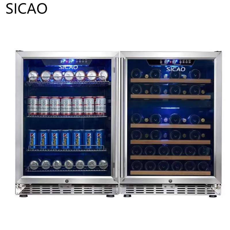 2 Door Wine Beer Fridge Glass  - đánh giá và giá Wine Beer Dual Zone