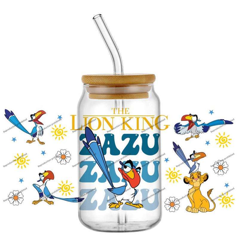The KING Lion cartoon Characte - đánh giá và giá Wine Beer Glass