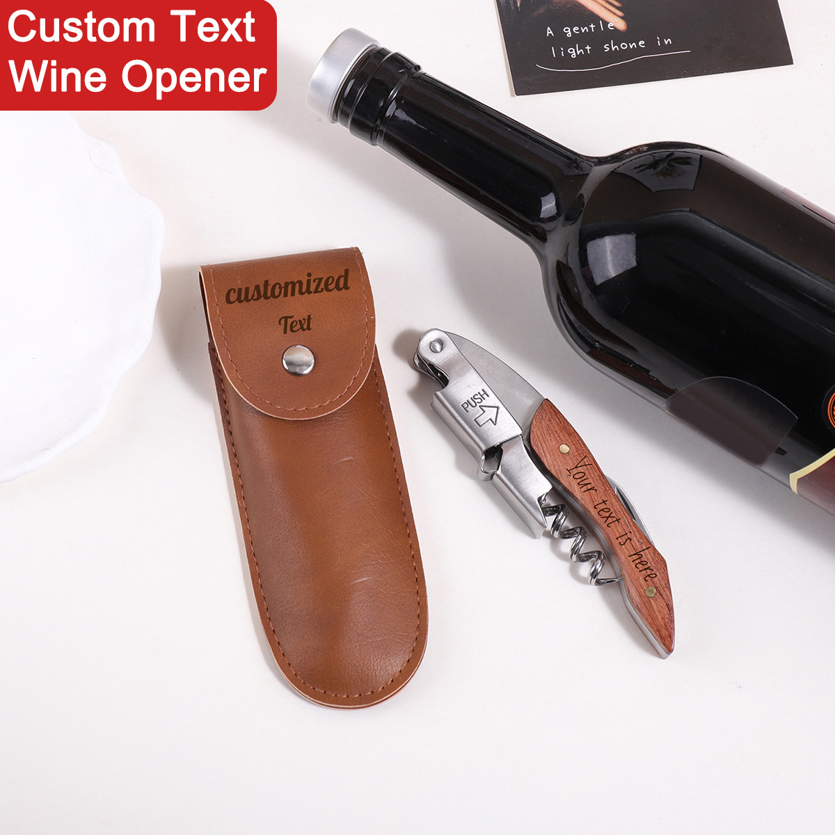 Wooden Handle Custom Text Wine - đánh giá và giá Wine In Beer Name