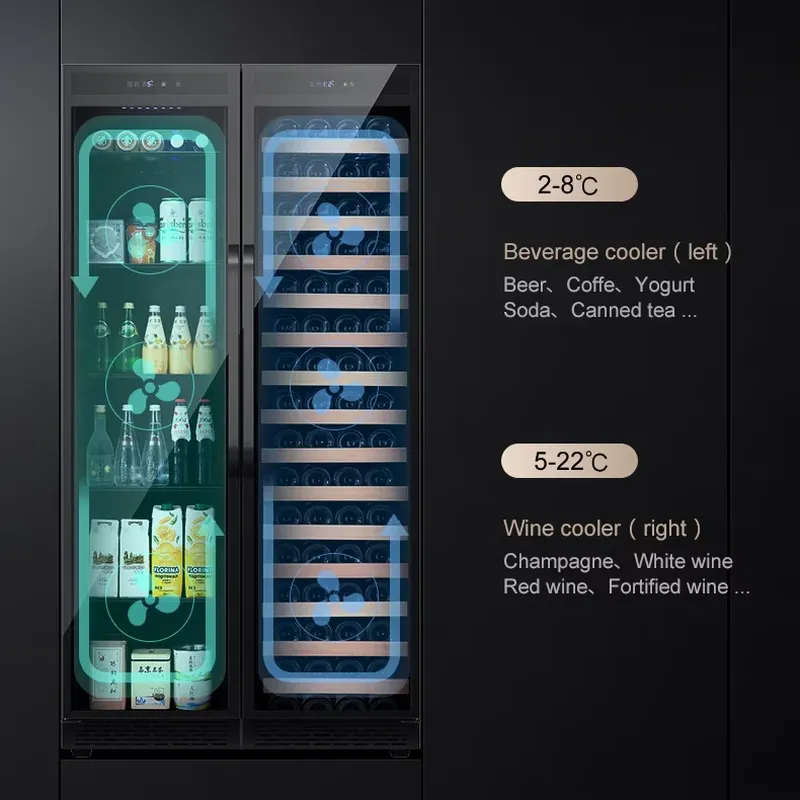 Built In Beverage Fridge Doubl - đánh giá và giá Wine Beer Dual Zone